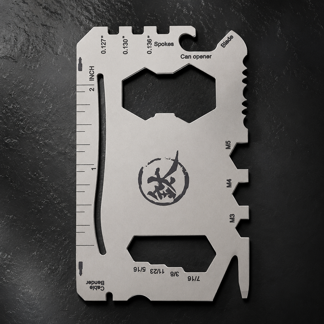 TI GEEK 17-in-1 Titanium Multitool Card | Credit Card Sized EDC Wallet Tool for Everyday Carry, Travel, Camping & Quick Repairs