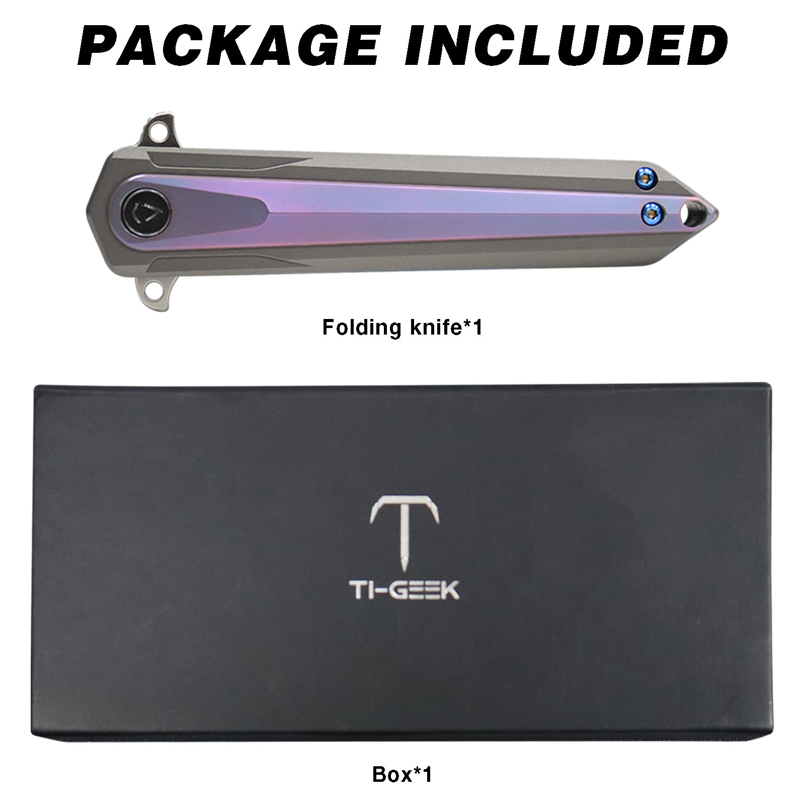 Italy Style EDC Folding Knife with Titanium Handle & Carbon Fiber Inlay – Lightweight Pocket Folding Knife for Everyday Carry